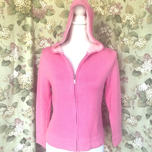 Kate Hill Sweaters - Pink Petite Cardigan Hoodie